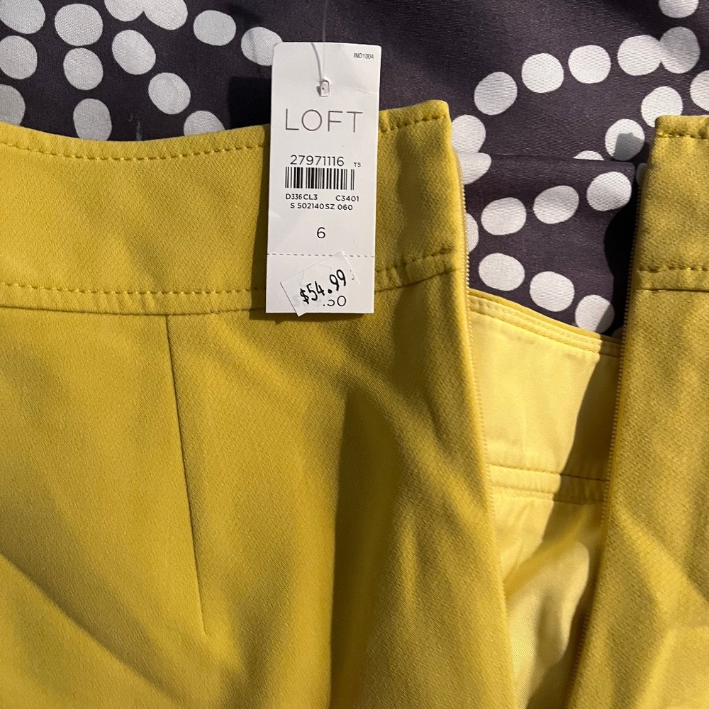 Yellow Ann Taylor Loft Skirt